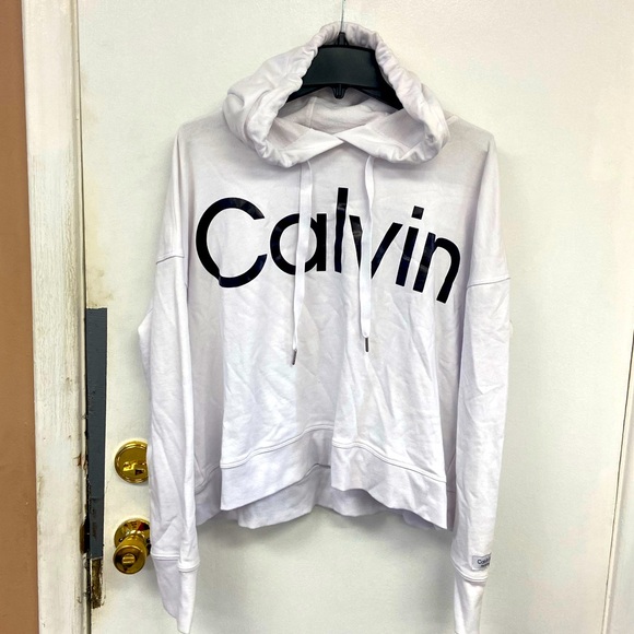 Calvin Klein Performance Crop Top Hoody size 2XL XXL Like New - Picture 1 of 8